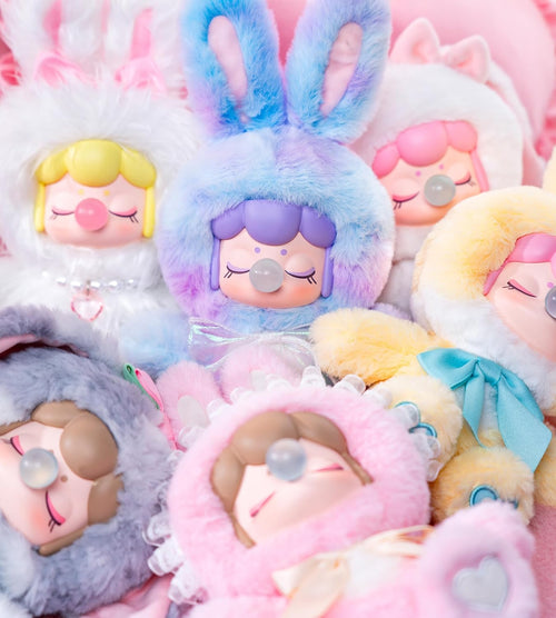 Rolife Nanci Plush Doll Shining Bunny Series, 1PC Random Design Cute Rabbit Plush Toy Action Figure, Creative Collectible Toys for Holiday Birthday Gift